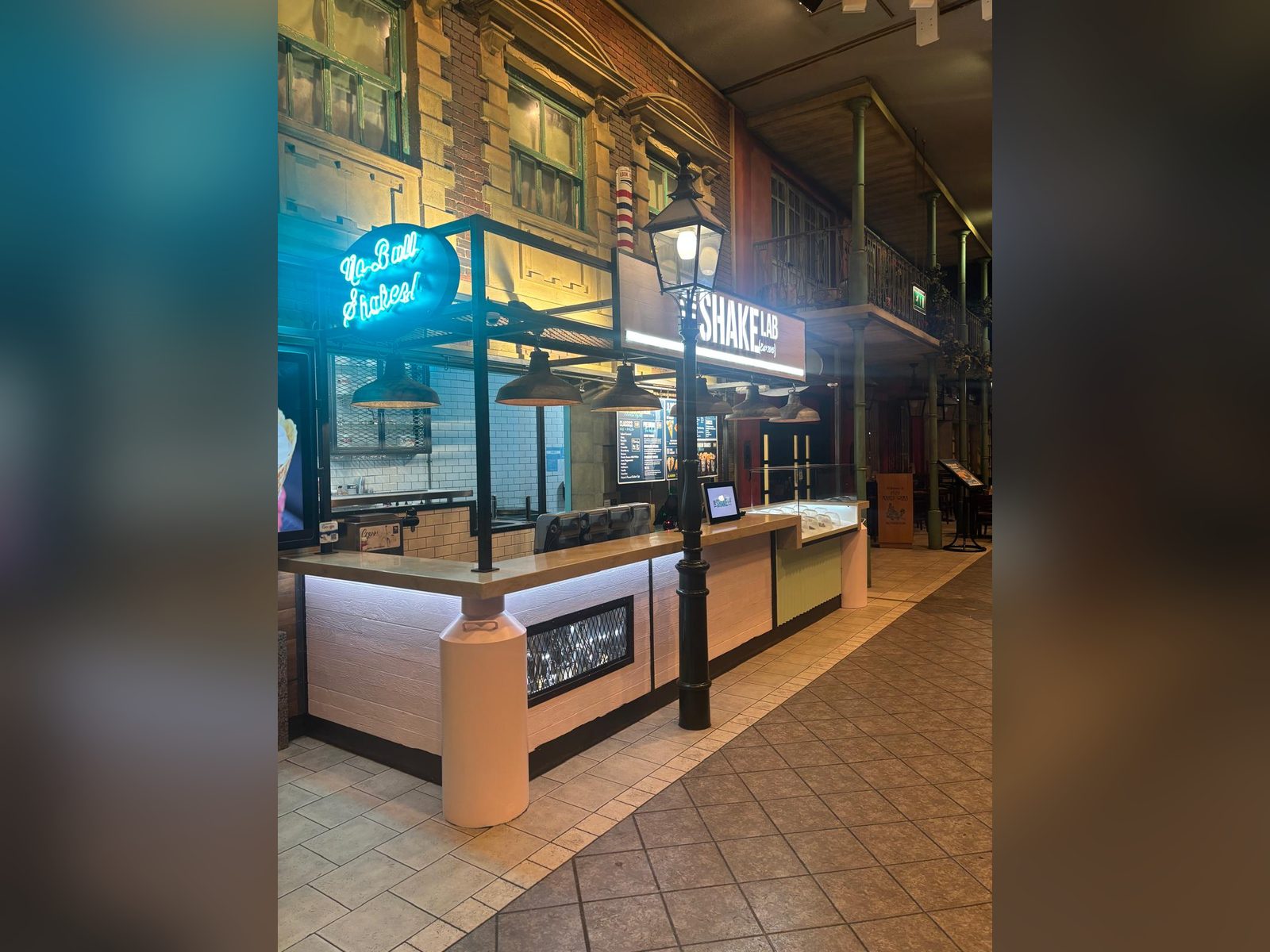 Bespoke food hall kiosk and signage