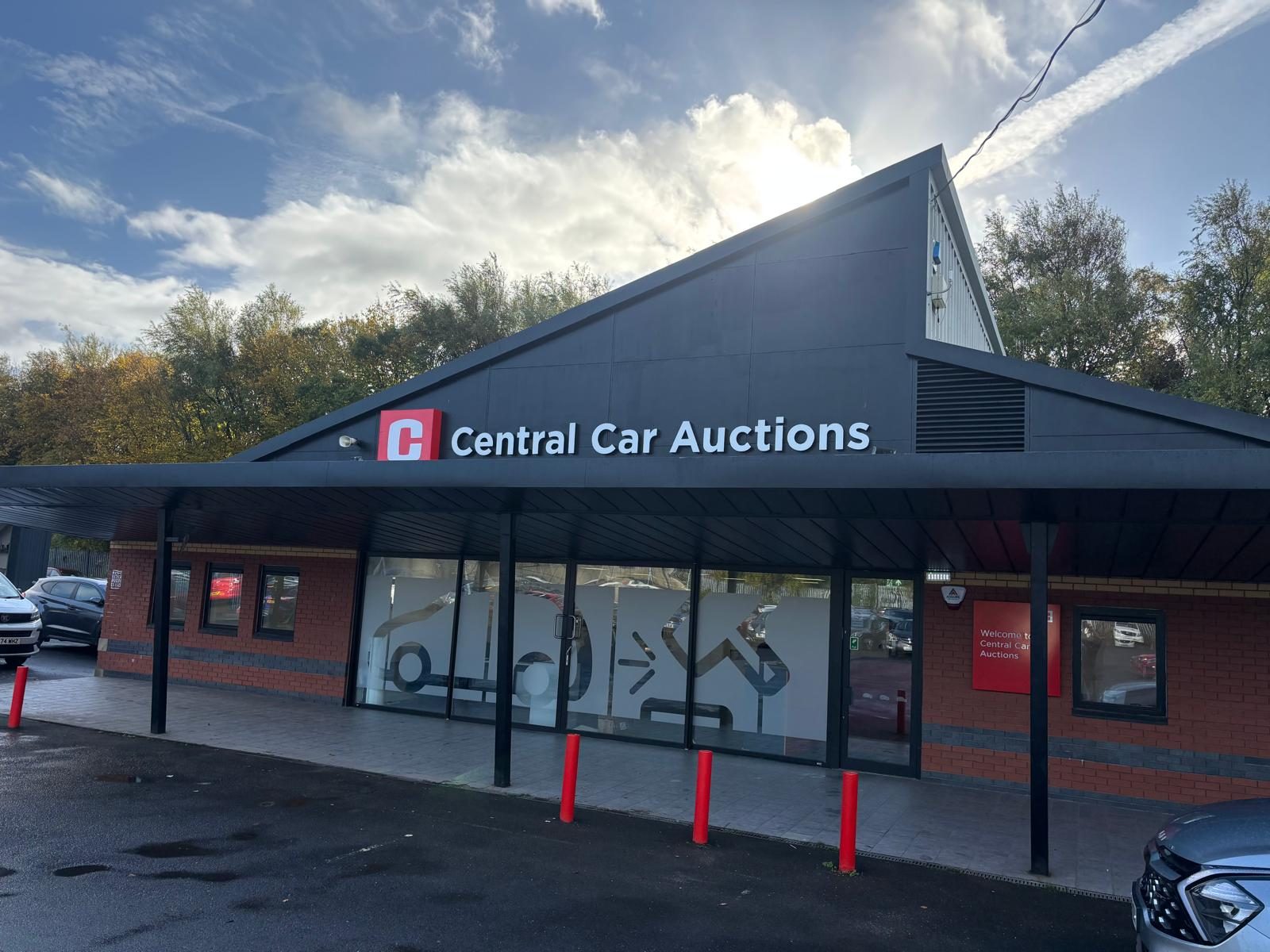 Built up fascia letters and logo on a car auction centre