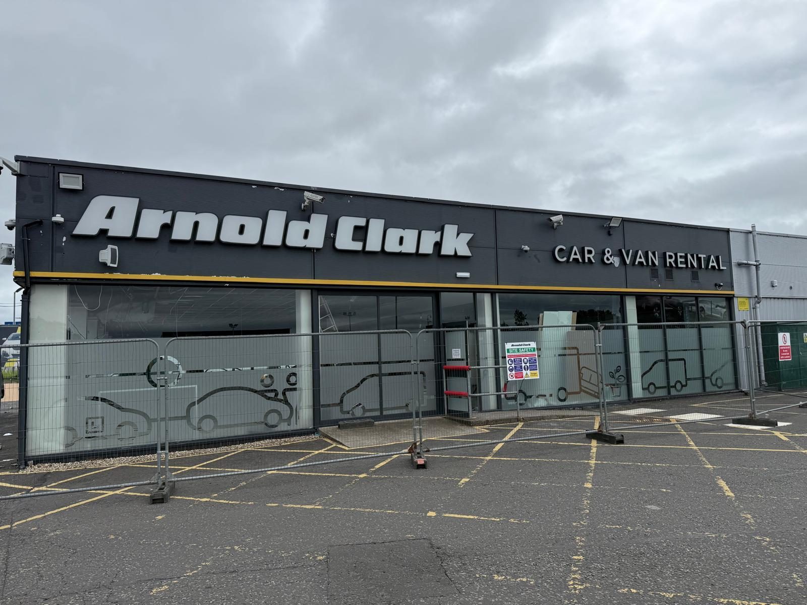 Large built up fascia letters on a car dealership