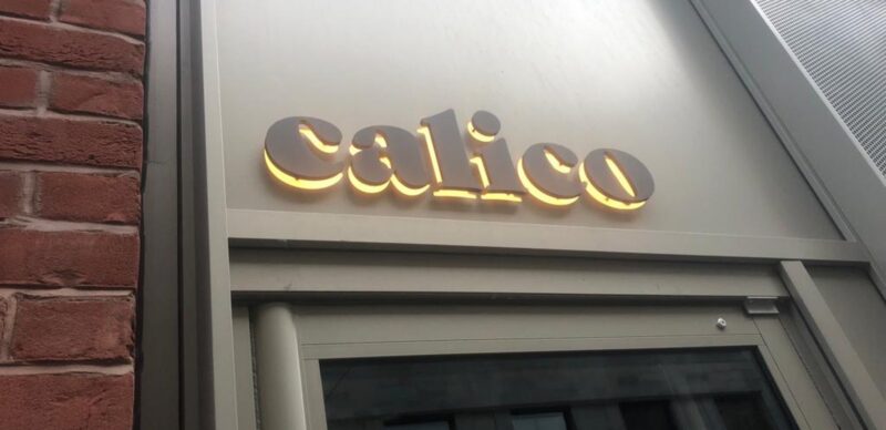 Halo illuminated built up letters on a building fascia