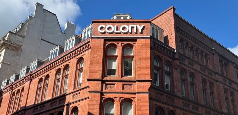 Built up letters on a red brick heritage building