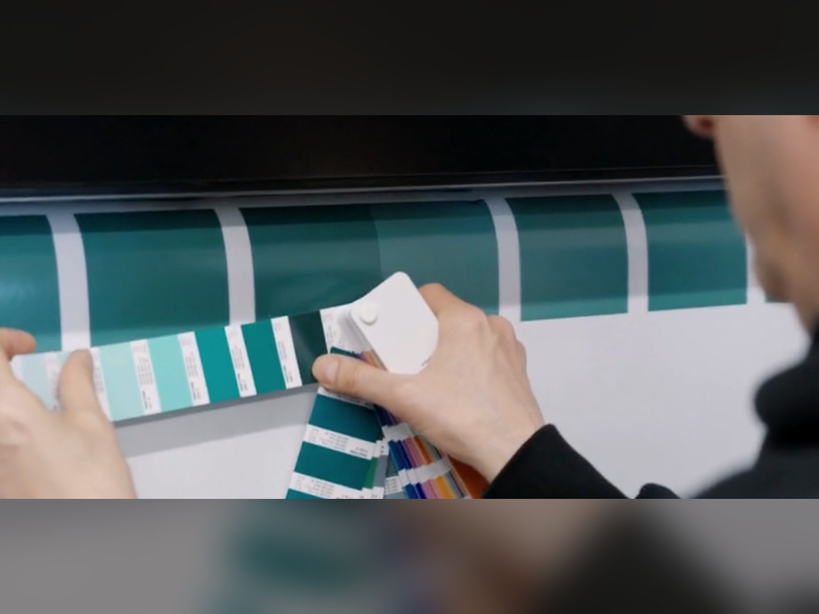 Checking printed colour against a brand swatch
