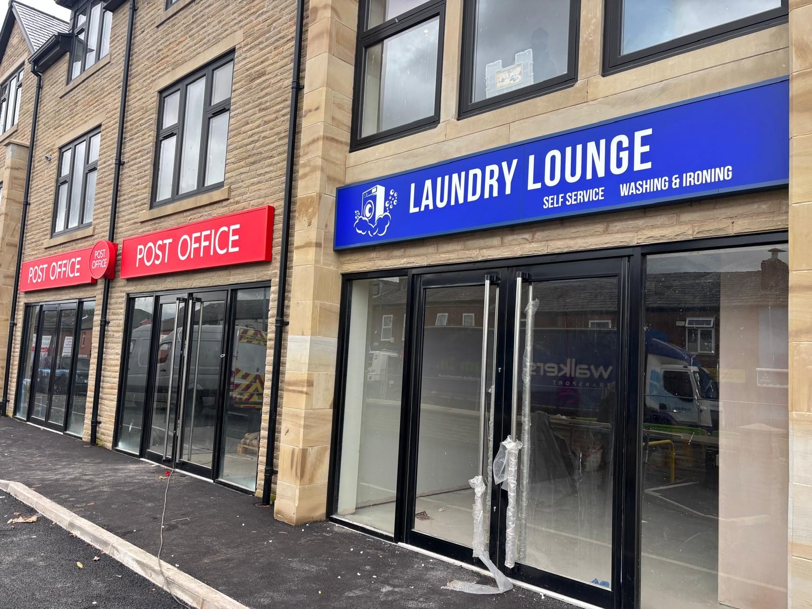 Shopfront fascia panels on a new retail parade
