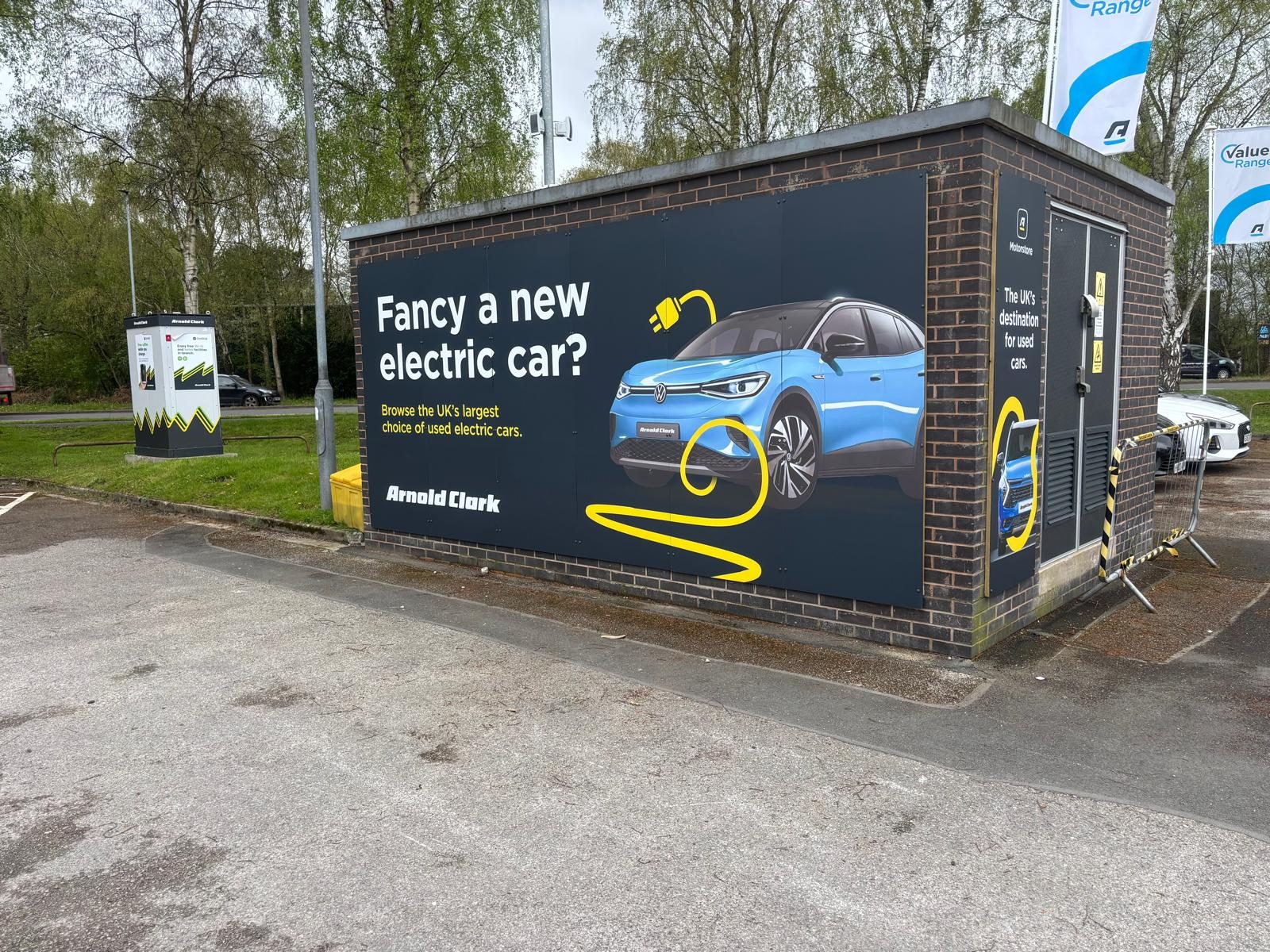 Printed hoarding wrap for a car dealership