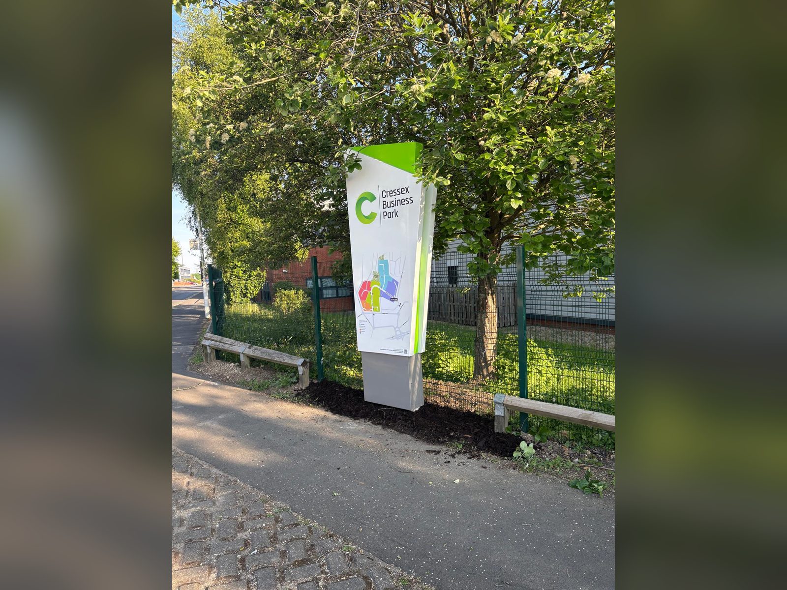 Business park entrance monolith